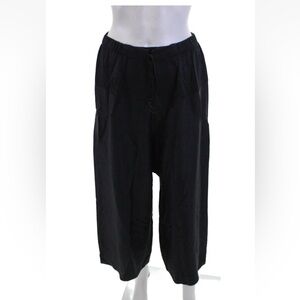 🐦‍⬛ The Row Womens Pull On High Rise Wide Leg Pants Black Size Extra Small